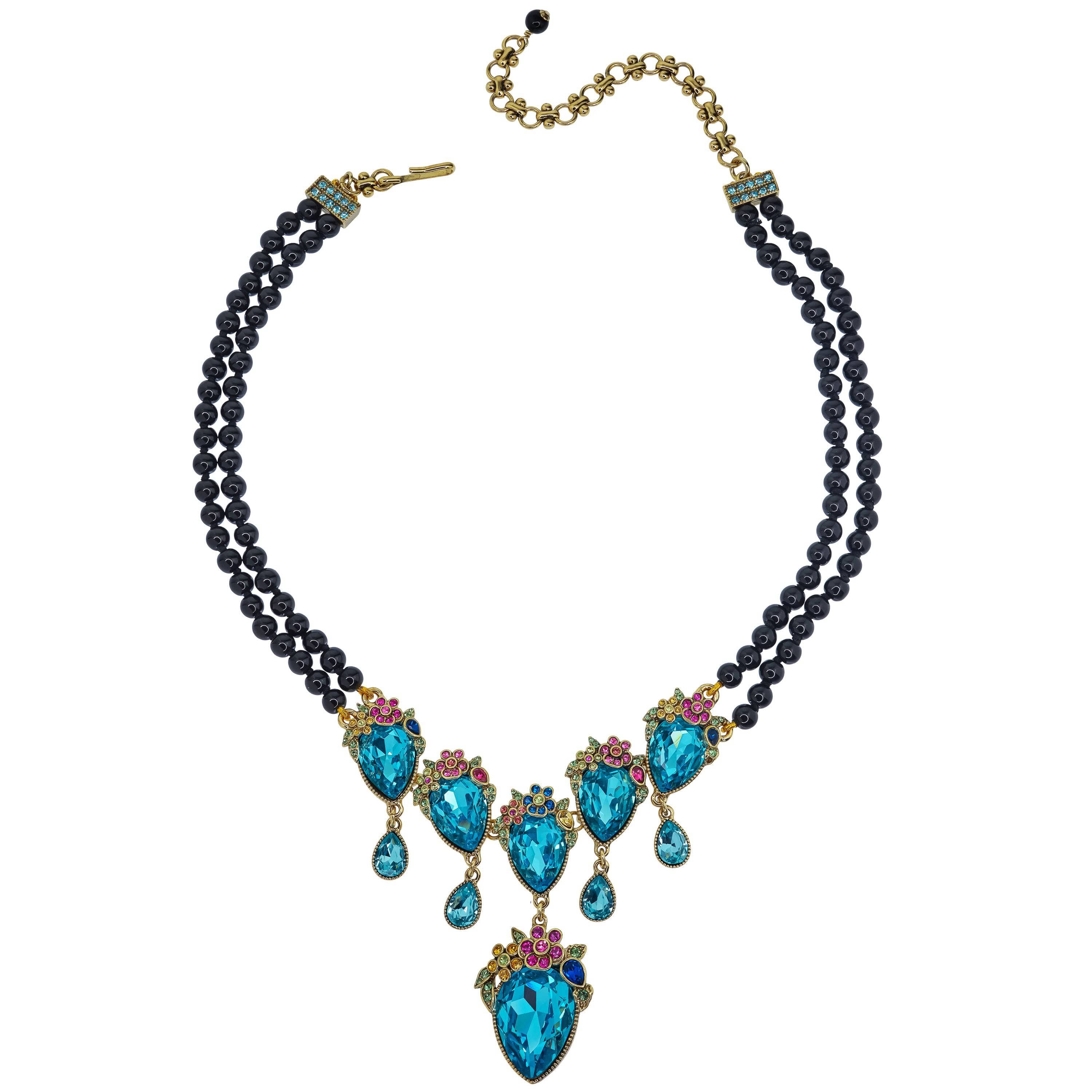 Heidi Daus offers Vintage Fantasy in Floral necklace