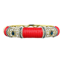 HEIDI DAUS® “Yacht Club” Crystal & Enamel Nautical Statement Bangle Bracelet