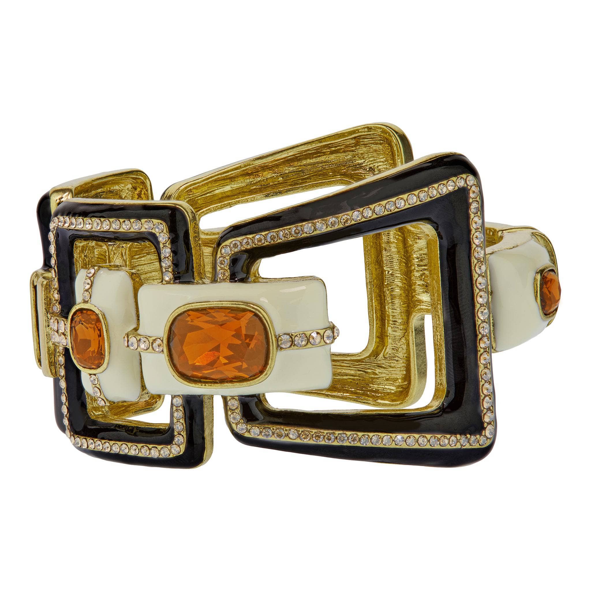 Heidi Daus Initial Reaction Crystal & Gem Goldtone Adjustable Bracelet -  21651170