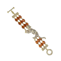 HEIDI DAUS®"Sultry Stripes " Tiger Statement Braclet
