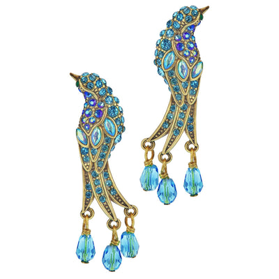 HEIDI DAUS®"Sweet Nothing" Beaded Crystal Bird Dangle Earrings