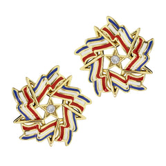 HEIDI DAUS®"Live Free & Sparkle" Crystal & Enamel Button Earrings HEIDI DAUS®