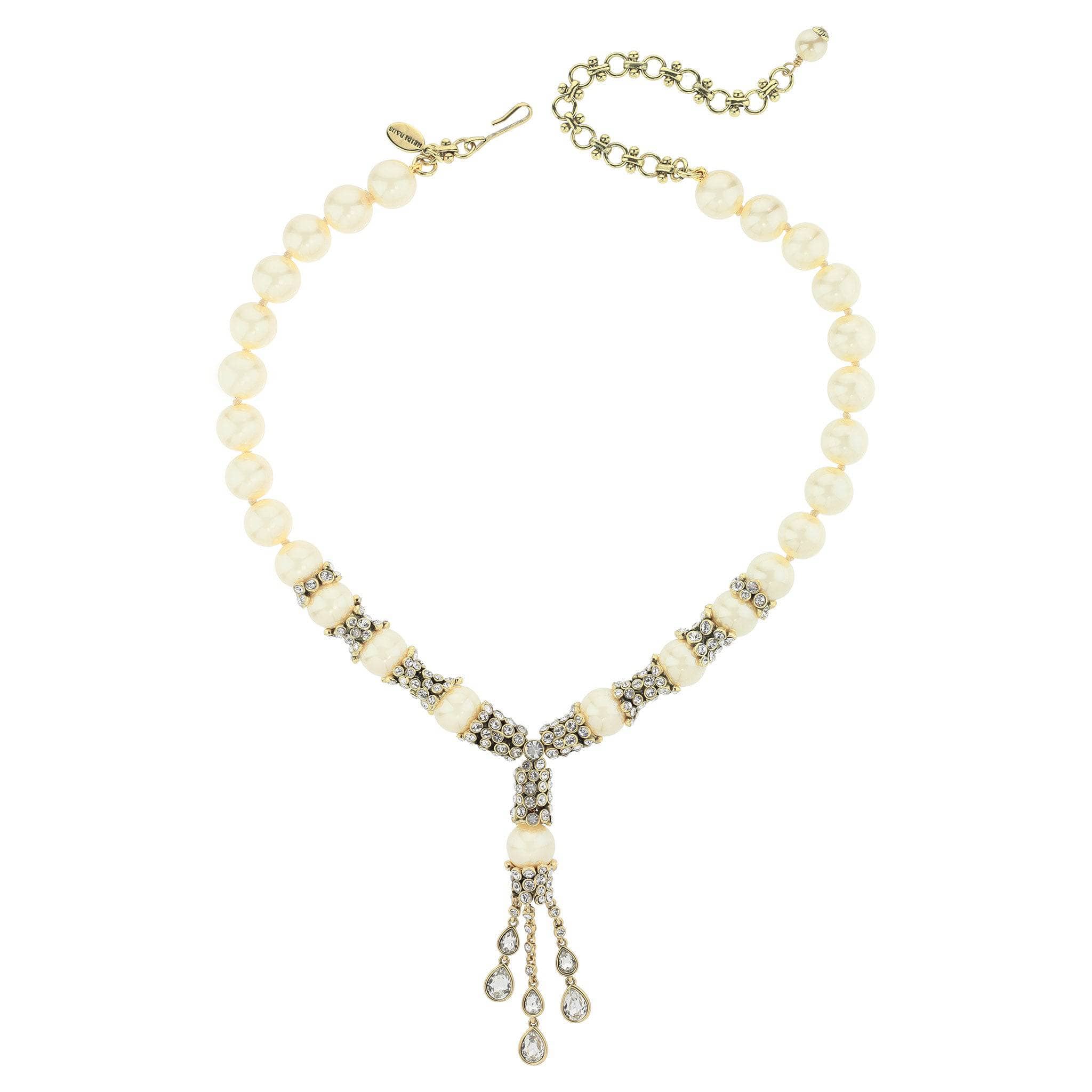 Orecchini Pendenti A Goccia Heidi Daus Elegant Laar Drop - Cristallo Crema Con Chiusura Omega