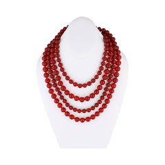 HEIDI DAUS® Elegant Essentials Genuine Carnelian Grande Layering Strand Necklace