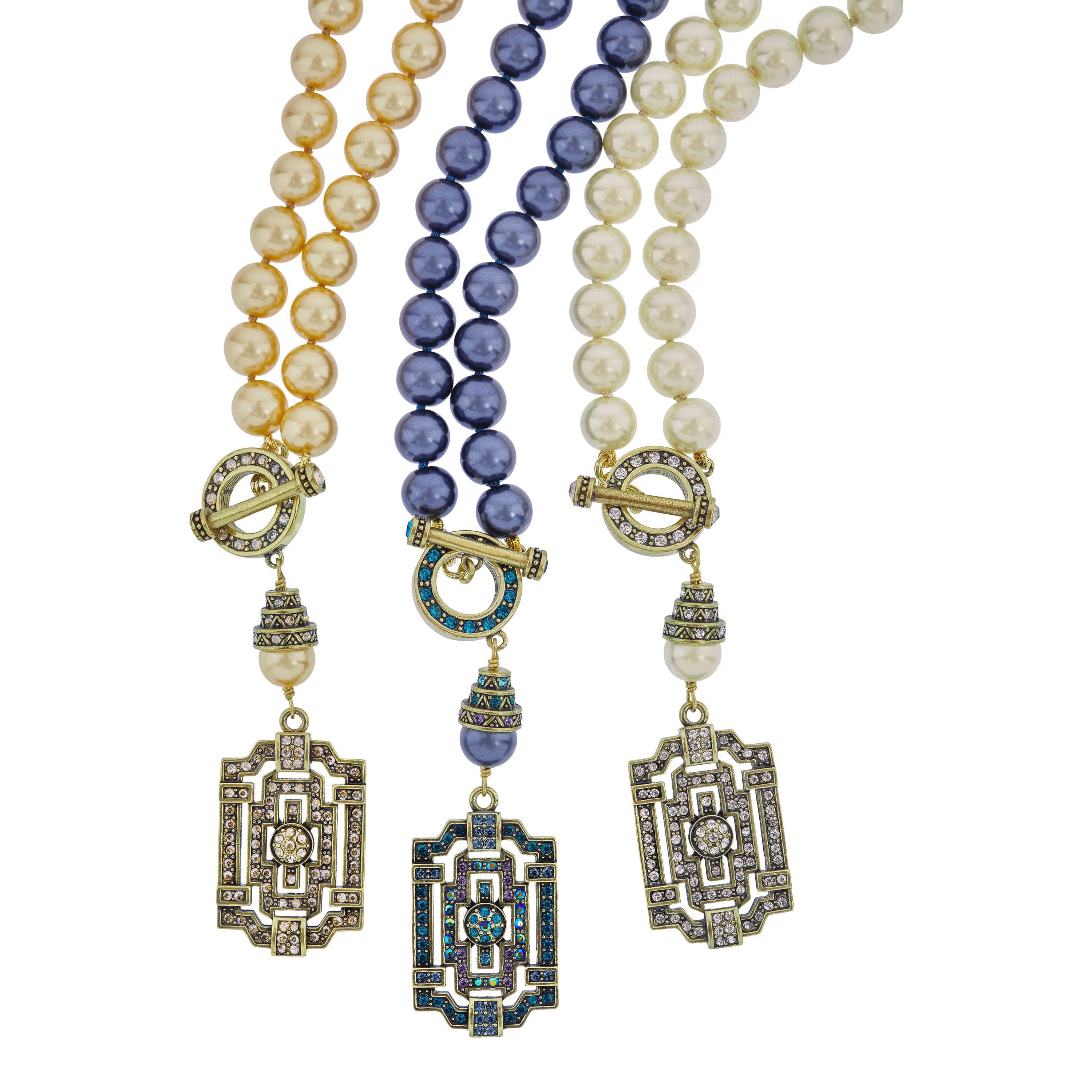 HEIDI DAUS®"Classic Edition" Beaded Crystal Earring & Toggle Necklace