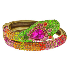 HEIDI DAUS®"Gorgeous Glimmer Snake" Crystal Snake Cuff Bracelet HEIDI DAUS®