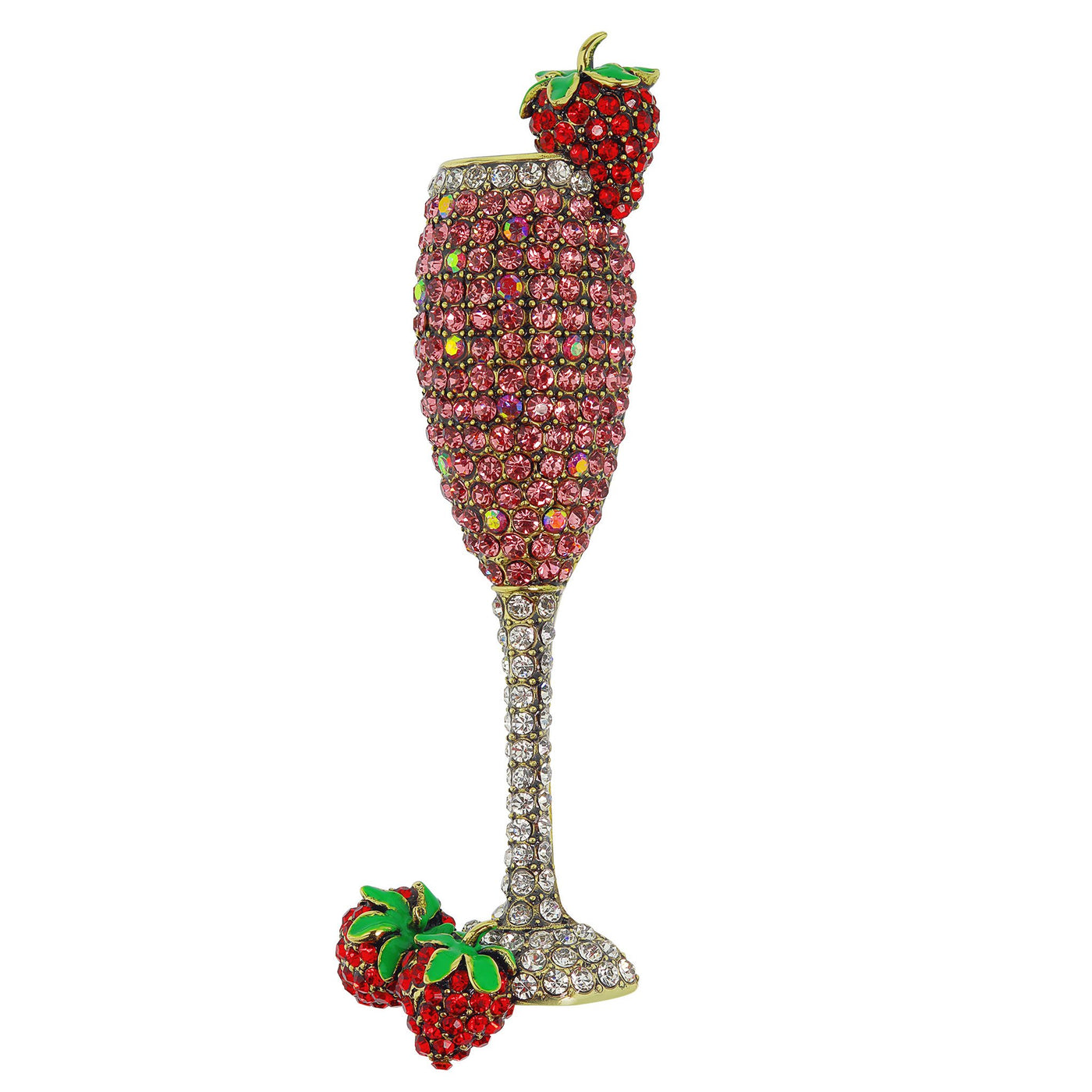 HEIDI DAUS®"Rosé All Day" Enamel Crystal Champagne Glass Pin - Heidi Daus®