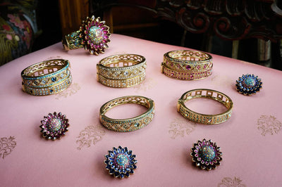 HEIDI DAUS® "The Daily Double" Crystal Art Deco Bangle Bracelet Set