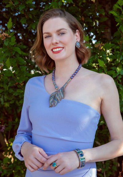 Heidi Daus®"Swan Feather" Beaded Crystal Swan Necklace