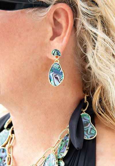 HEIDI DAUS®"Heidi Illustrated" Faux Abalone Dangle Earrings
