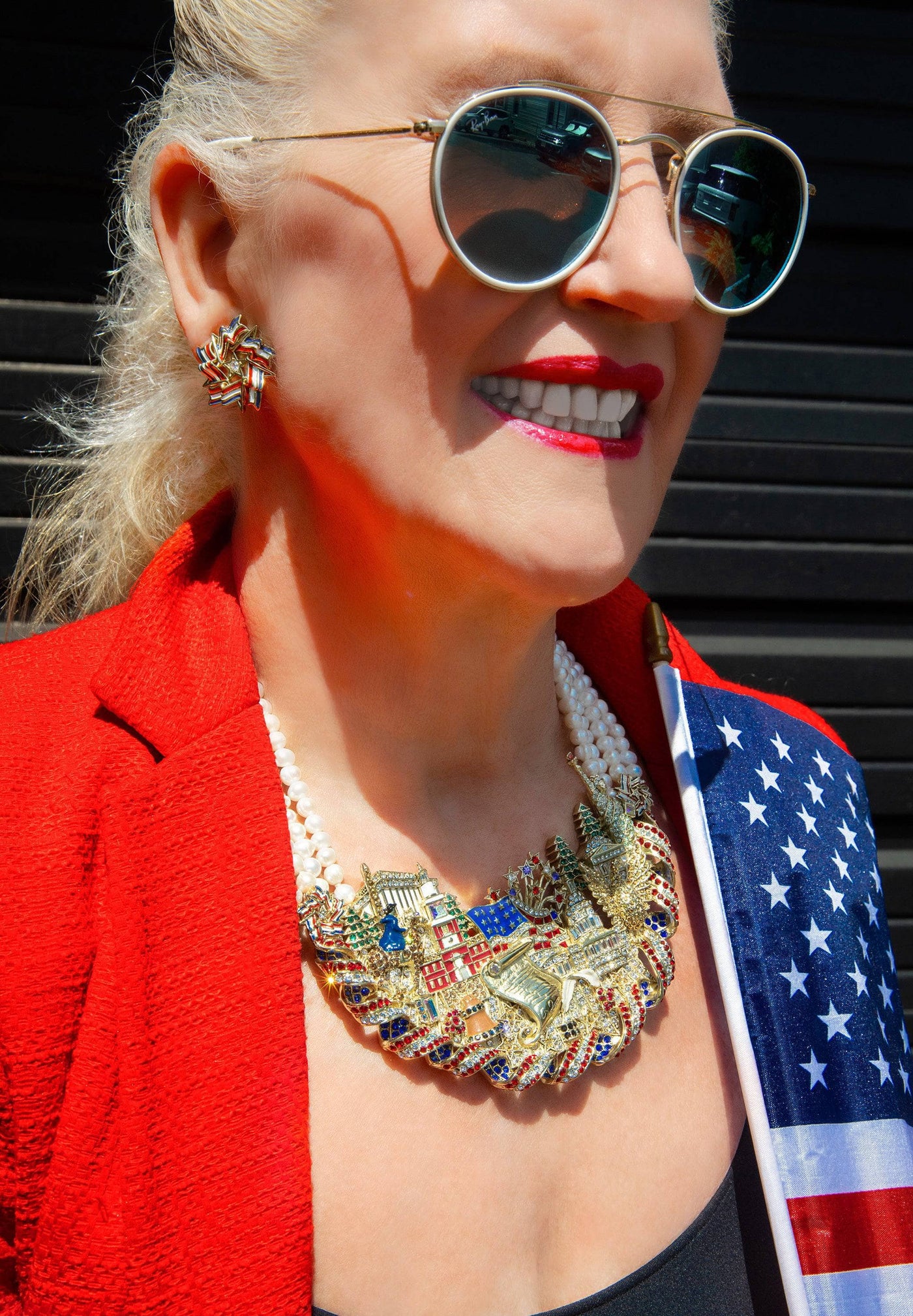 HEIDI DAUS®"Live Free & Sparkle" Beaded Crystal  & Enamel Sparklescape Necklace