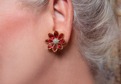 HEIDI DAUS®"A-Mazing Venice" Crystal Floral Button Earrings