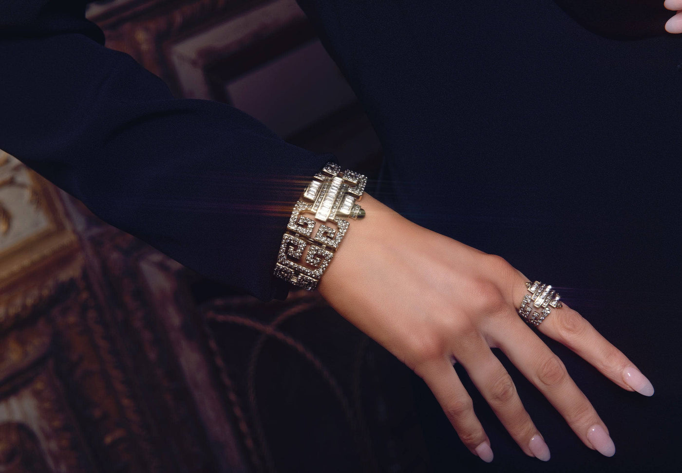 Heidi Daus® "Distinguished Opulence" Beaded Crystal Art Deco Bracelet