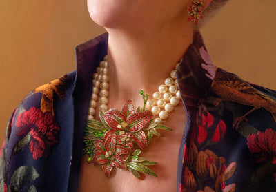 Heidi Daus® "Amaryllis" Beaded Crystal Floral Necklace
