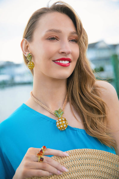 HEIDI DAUS®"Feast Of Fancy" Crystal Pineapple Pin
