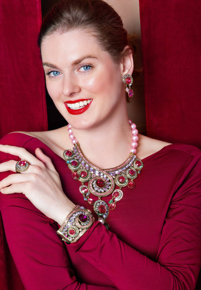 HEIDI DAUS®"Swirl Happy" Beaded Crystal Statement Necklace HEIDI DAUS®