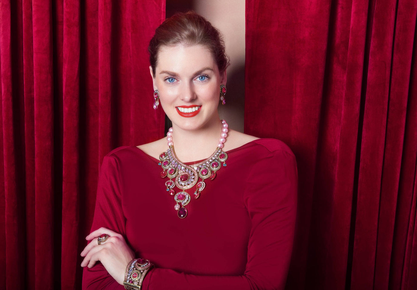 HEIDI DAUS®"Swirl Happy" Beaded Crystal Statement Necklace HEIDI DAUS®