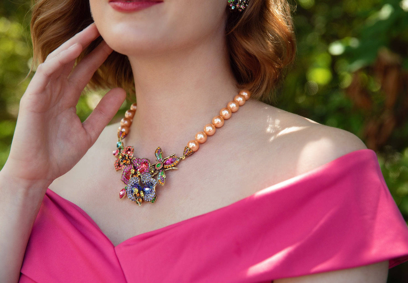 Heidi Daus®"Honeybee Bouquet" Beaded Crystal Floral Necklace