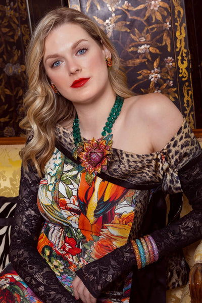 Heidi Daus®"Late Bloomer" Crystal Button Flower Earring