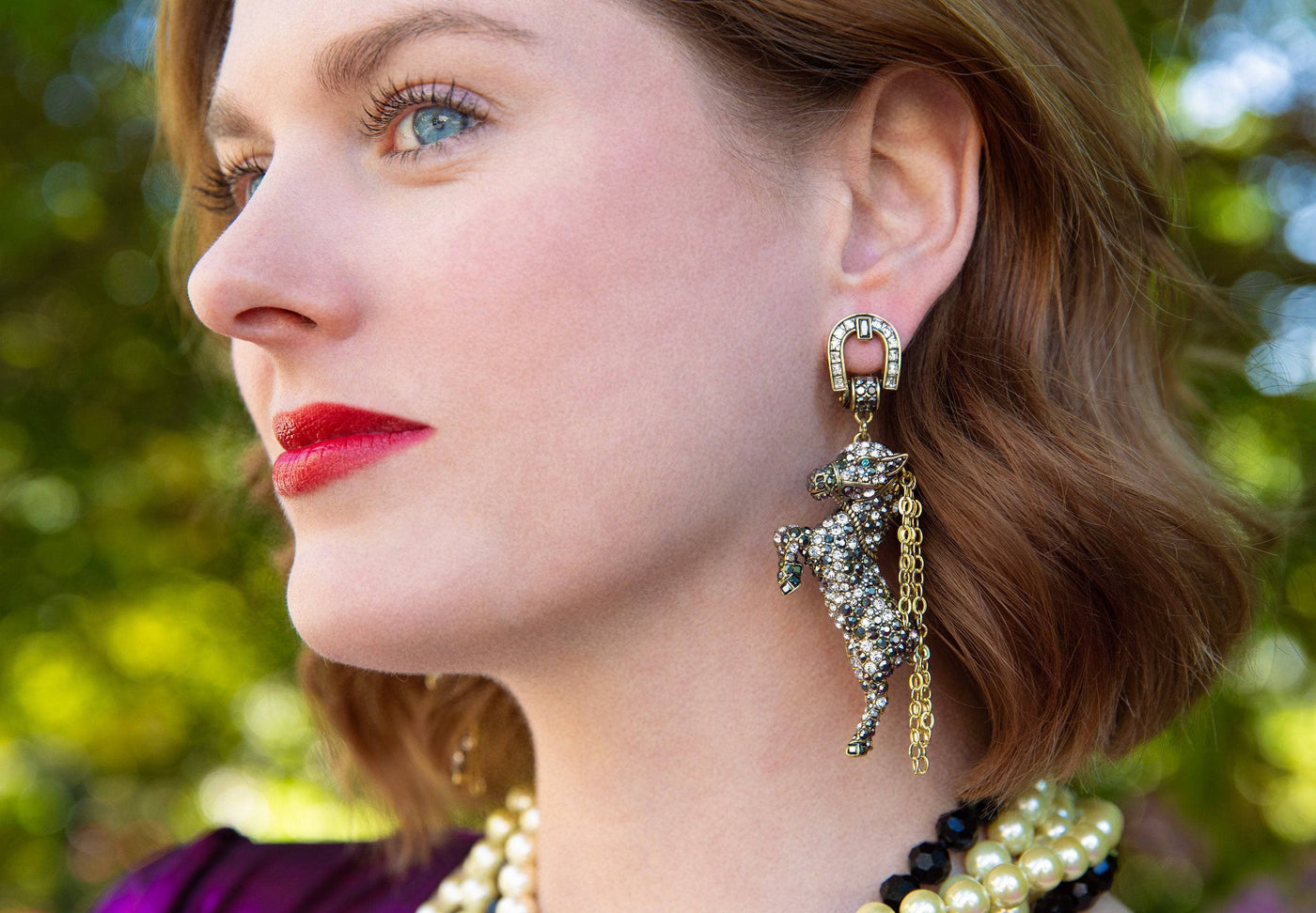 HEIDI DAUS®"I Dig  Ponies" Crystal Pony Dangle Earrings