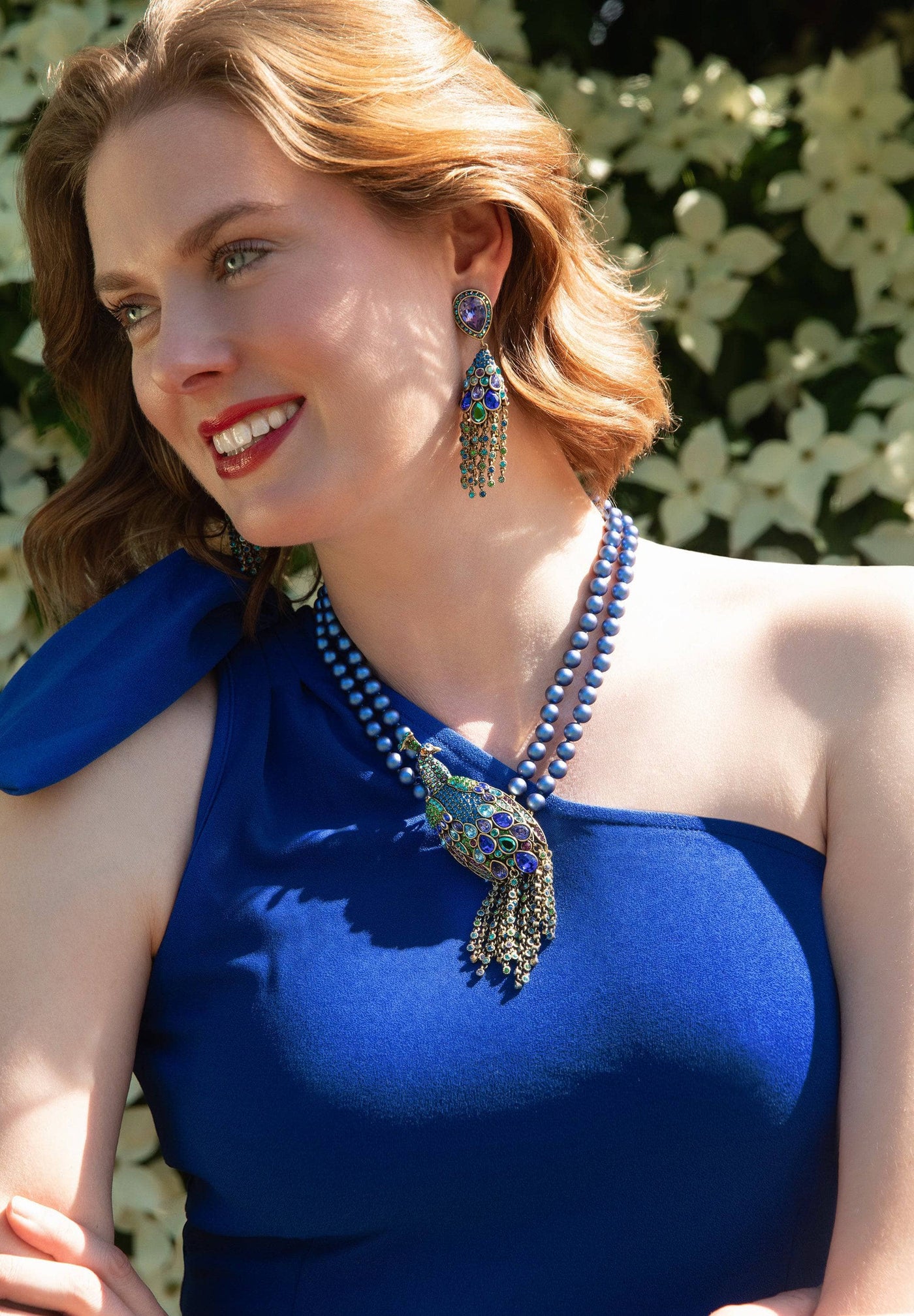 HEIDI DAUS®"Let Down Your Feathers" Beaded Crystal Peacock Necklace
