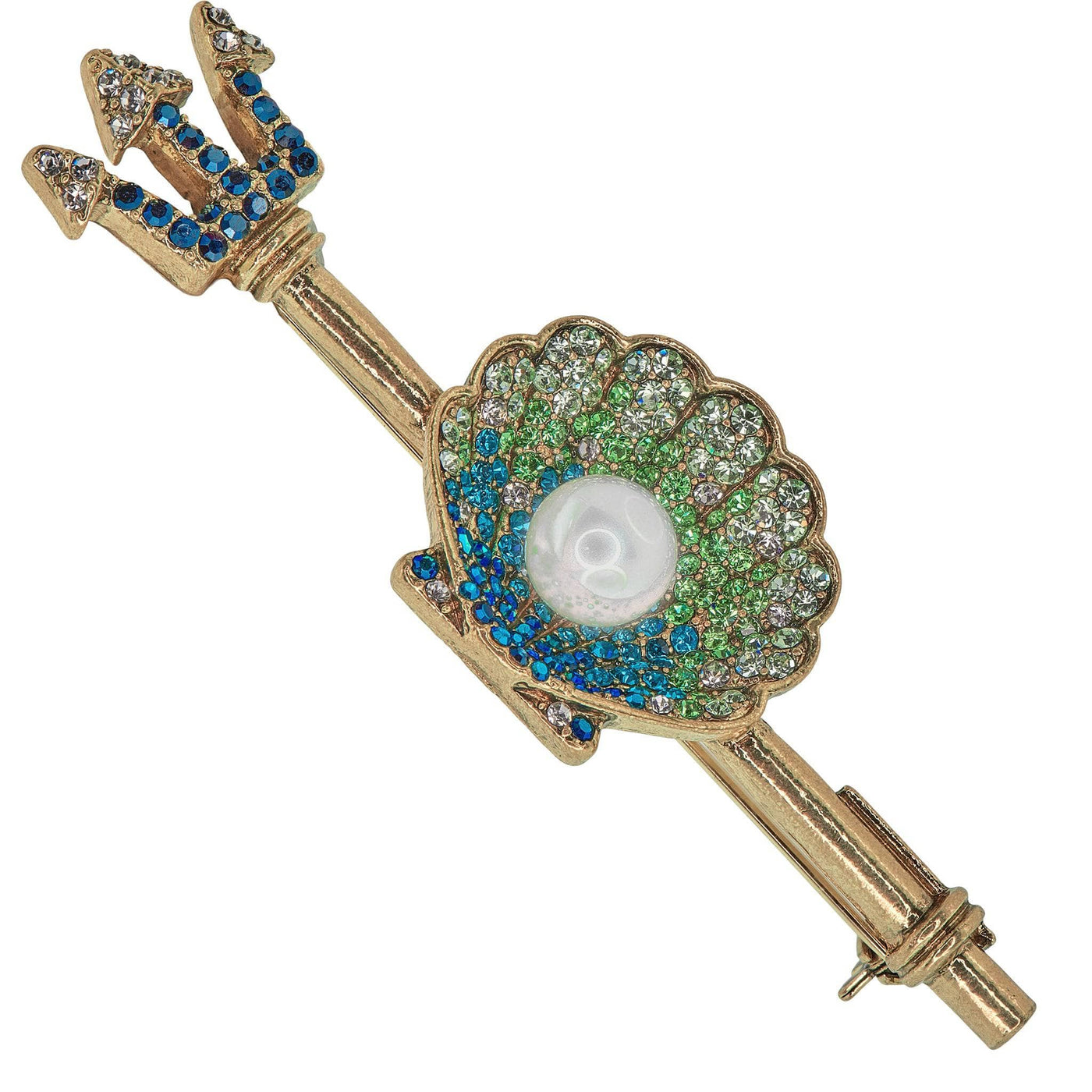 HEIDI DAUS®"Corfu Treasure" Beaded Crystal Shell Pin