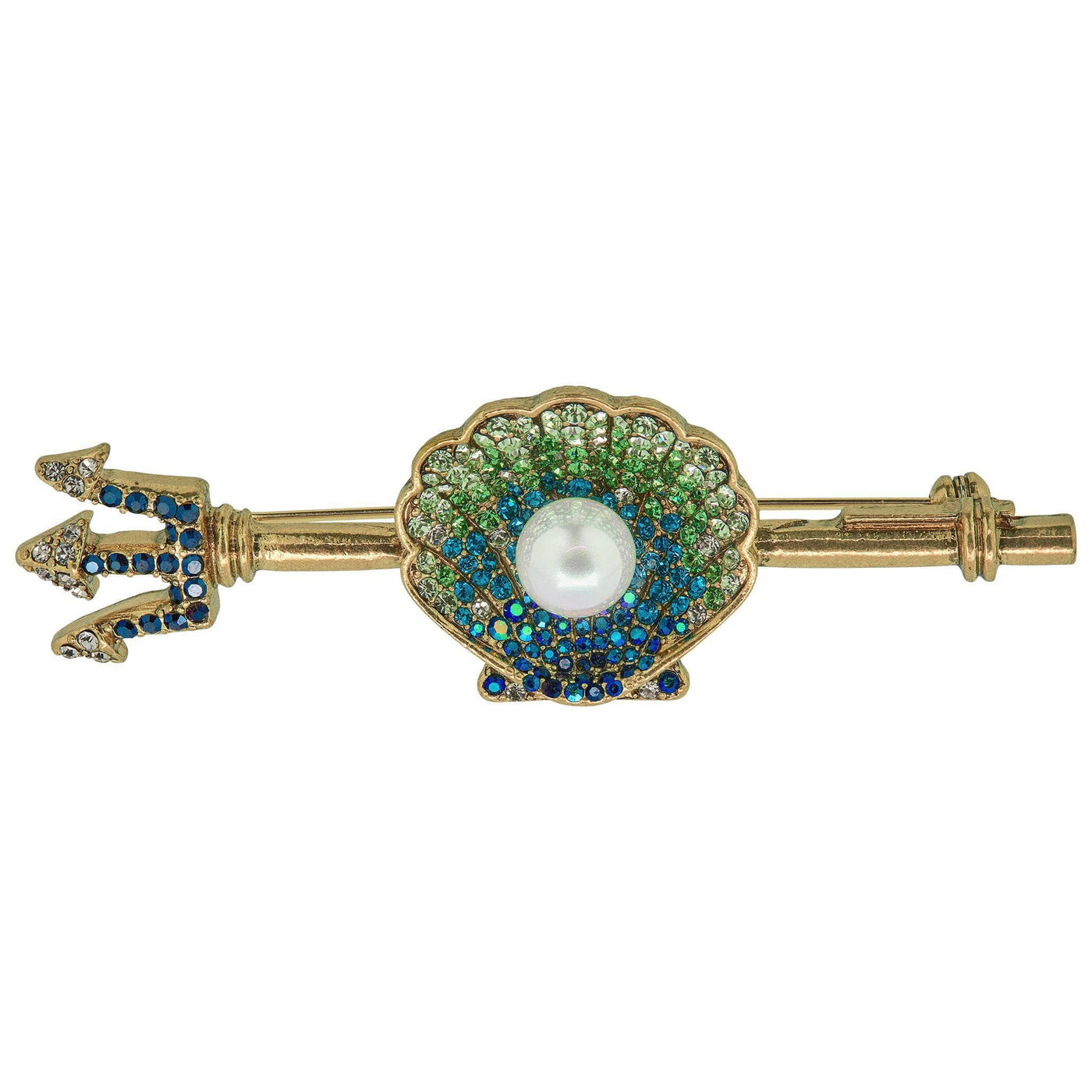 HEIDI DAUS®"Corfu Treasure" Beaded Crystal Shell Pin