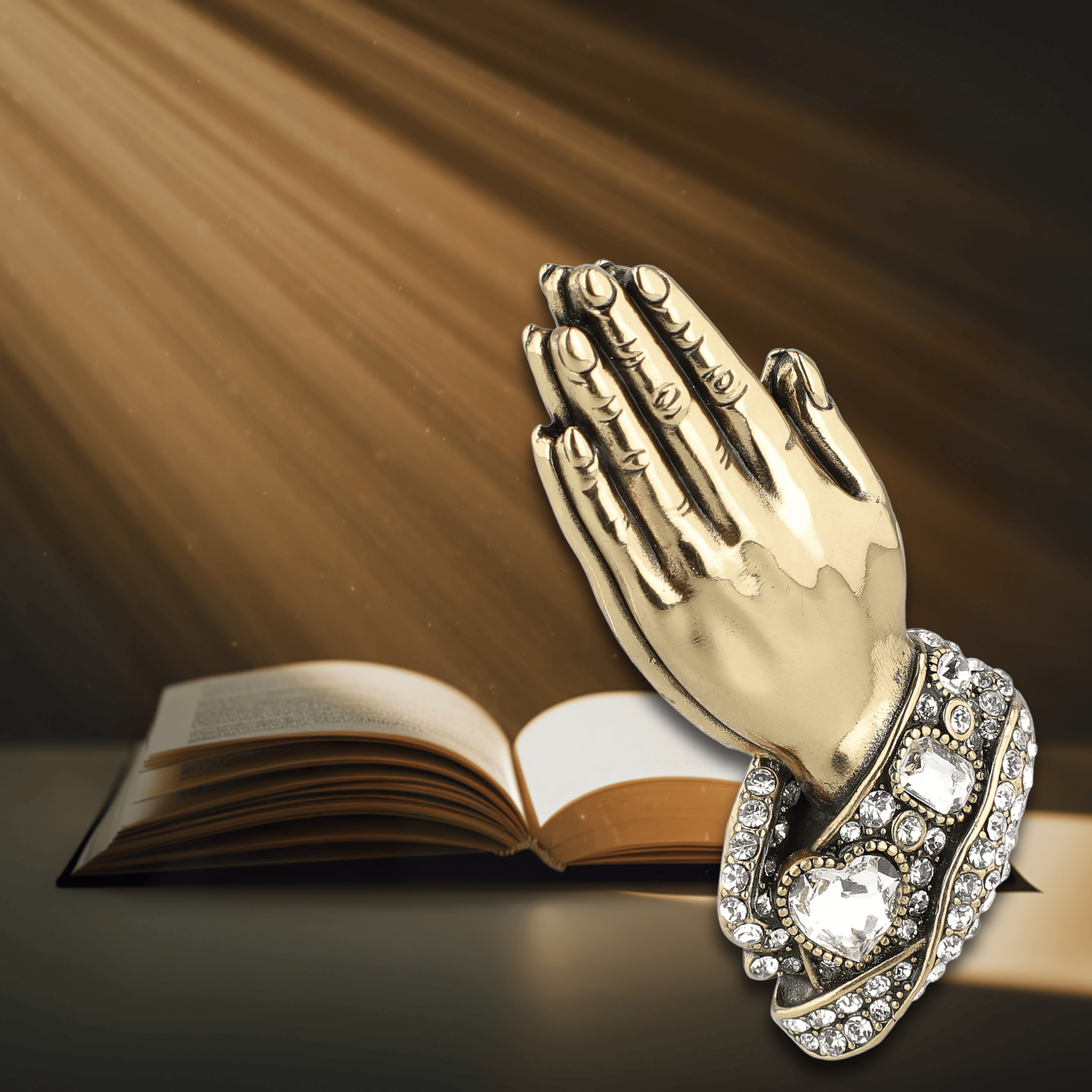 HEIDI DAUS® “A Sparkling Prayer” Hands of Hope Pin/Brooch