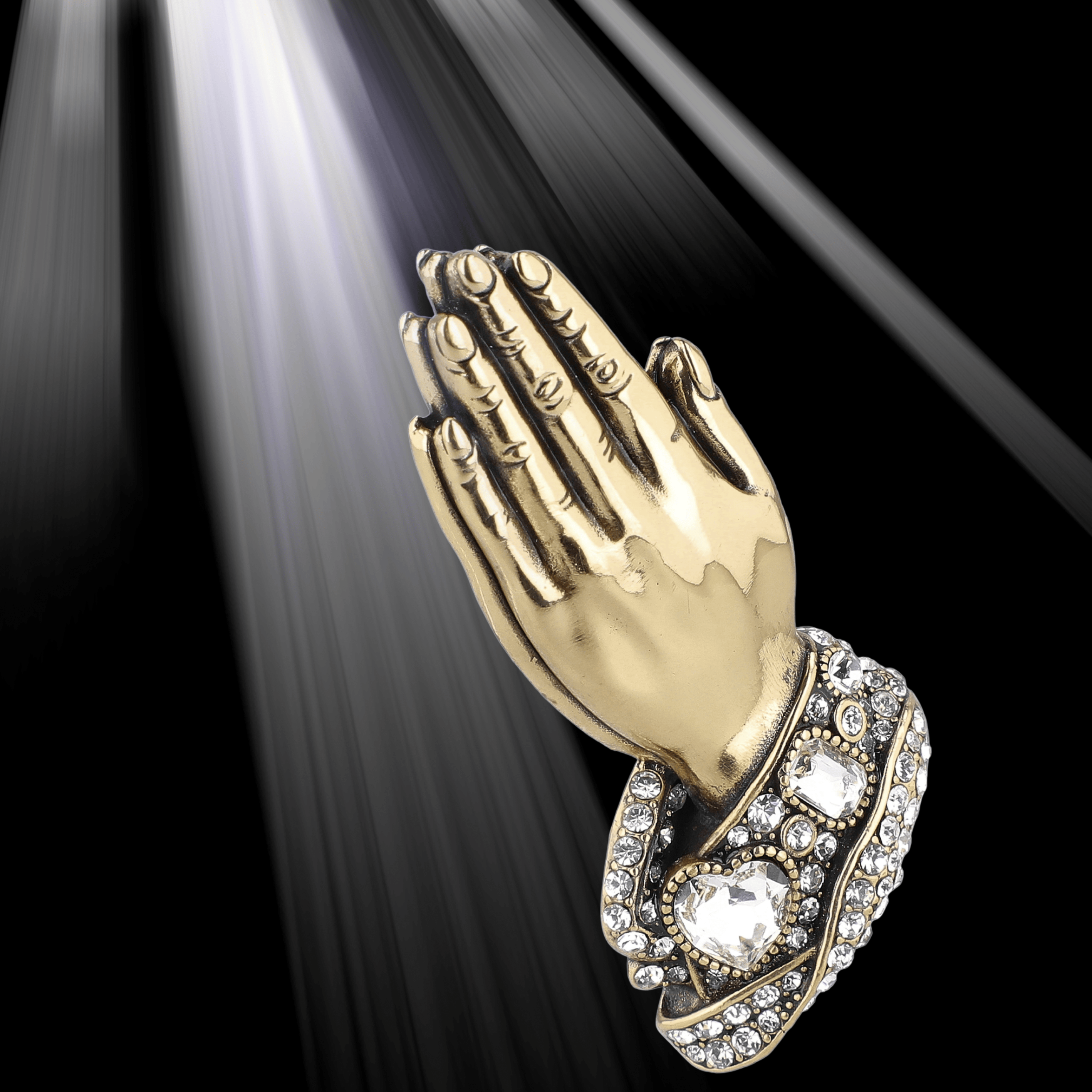 HEIDI DAUS® “A Sparkling Prayer” Hands of Hope Pin/Brooch