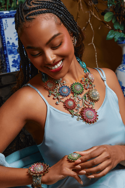 HEIDI DAUS®"Solaris" Crystal Floral Ring