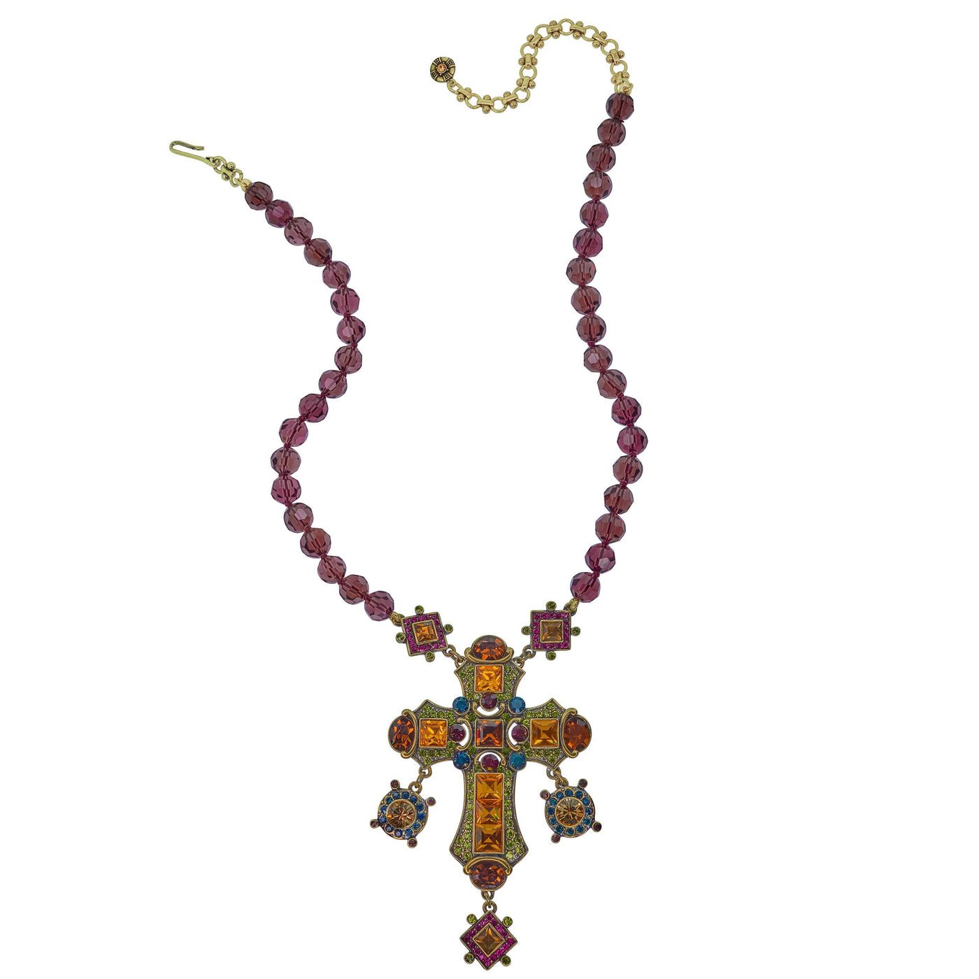 Heidi Daus®"Jeweled Awakening" Beaded Crystal Cross Necklace