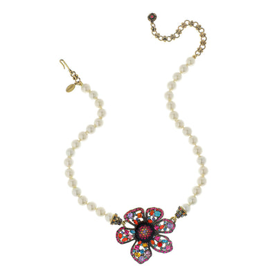HEIDI DAUS®"Equinox Blossom" Beaded Crystal Floral Necklace