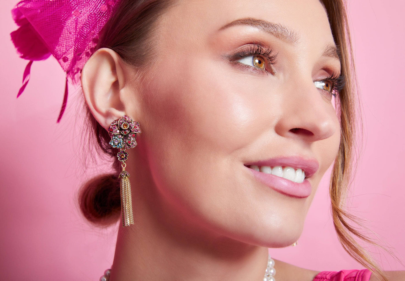 Heidi Daus®"Unicorn Queen" Crystal Tassel Floral Dangle Earrings