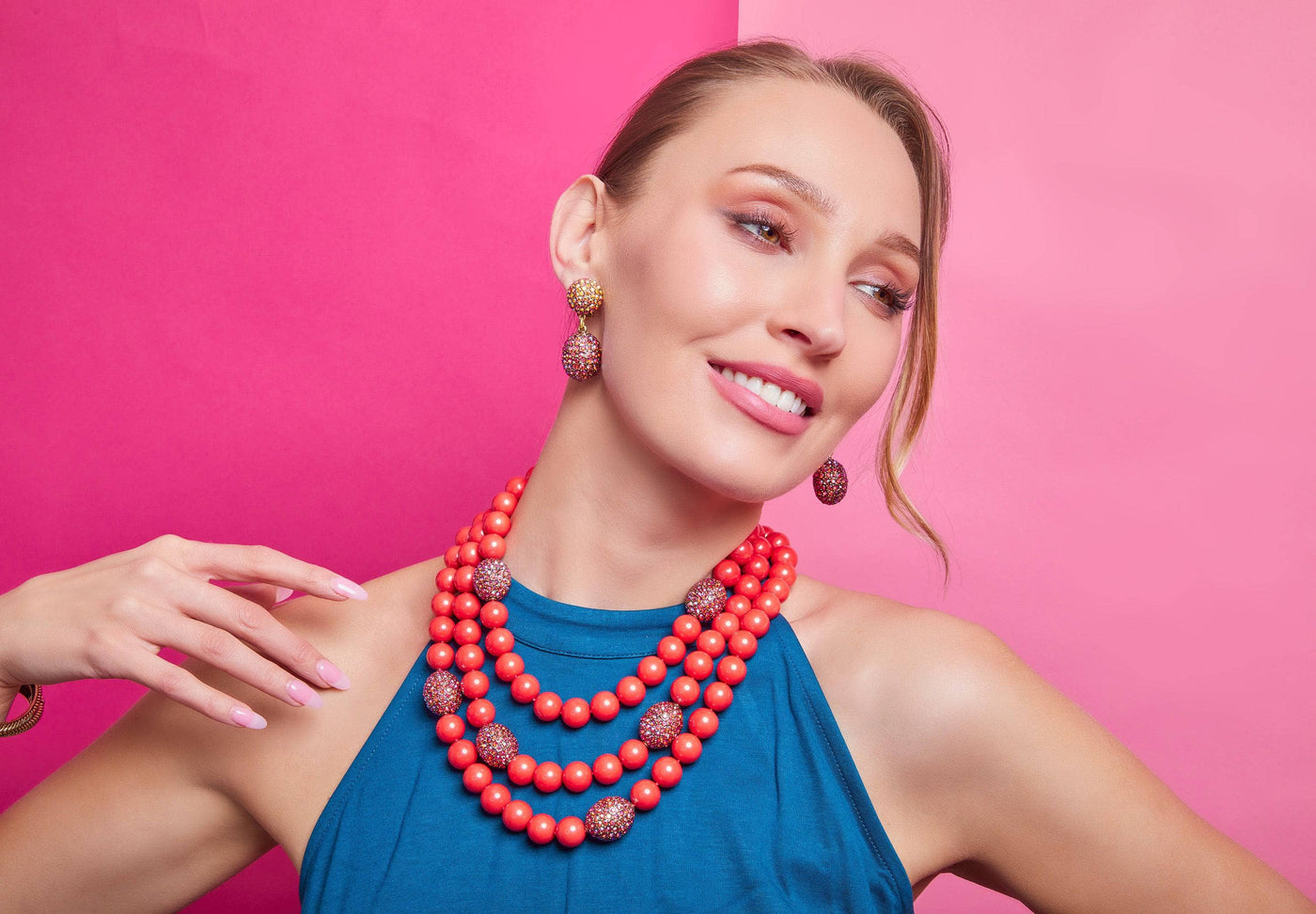 Heidi Daus®"Big Pretty" Beaded Crystal Multi Strand Necklace