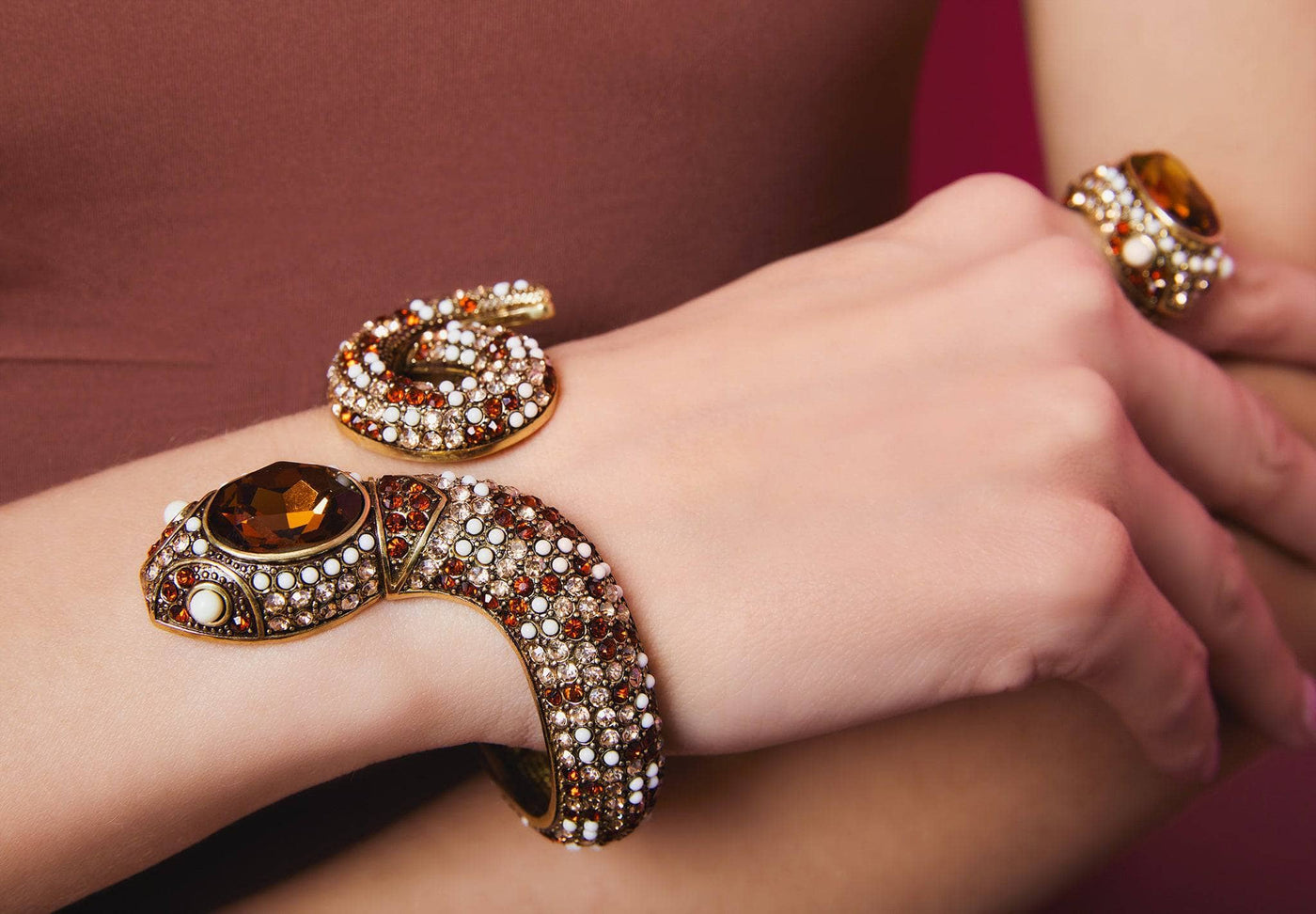 Heidi Daus®"Mystical Serpent" Beaded Crystal Snake Bracelet