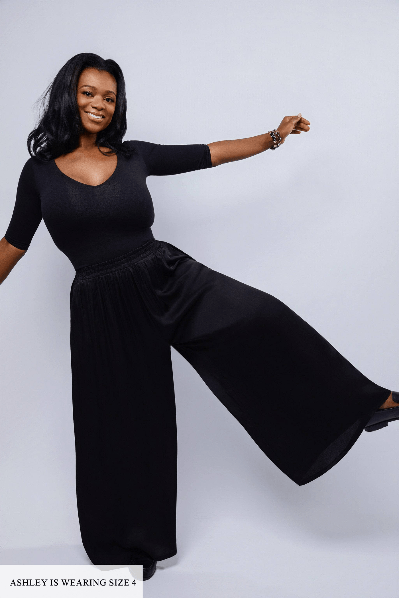 HEIDI DAUS® "New Elegance" Satin Wide Leg Pants