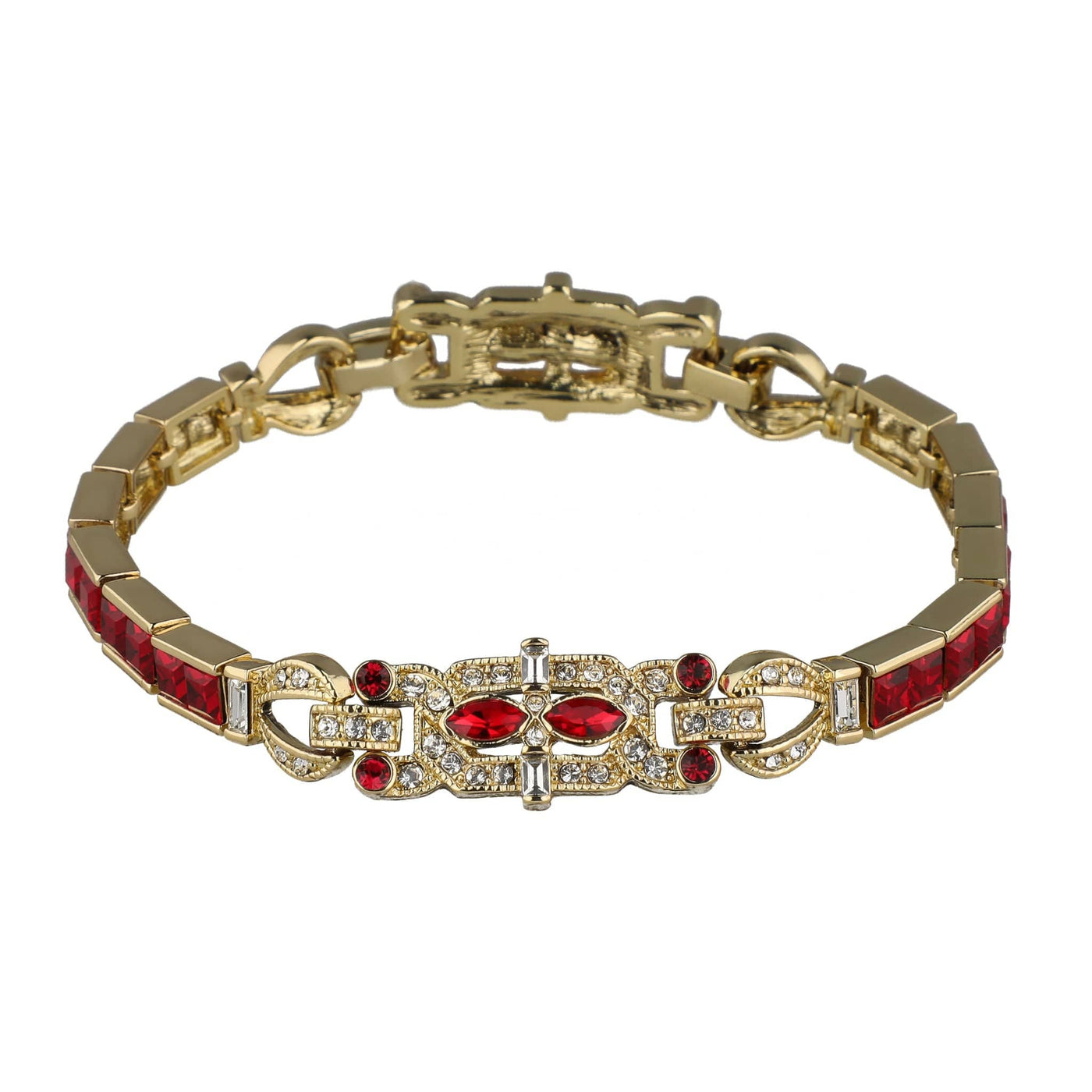 HEIDI DAUS® "It's A Fine Line" Crystal Art Deco Layout Bracelet