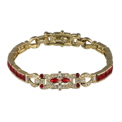 HEIDI DAUS® "It's A Fine Line" Crystal Art Deco Layout Bracelet