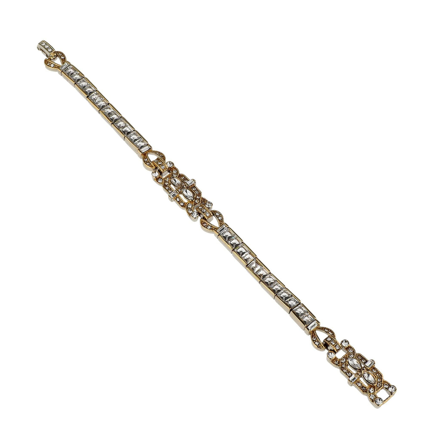 HEIDI DAUS® "It's A Fine Line" Crystal Art Deco Layout Bracelet