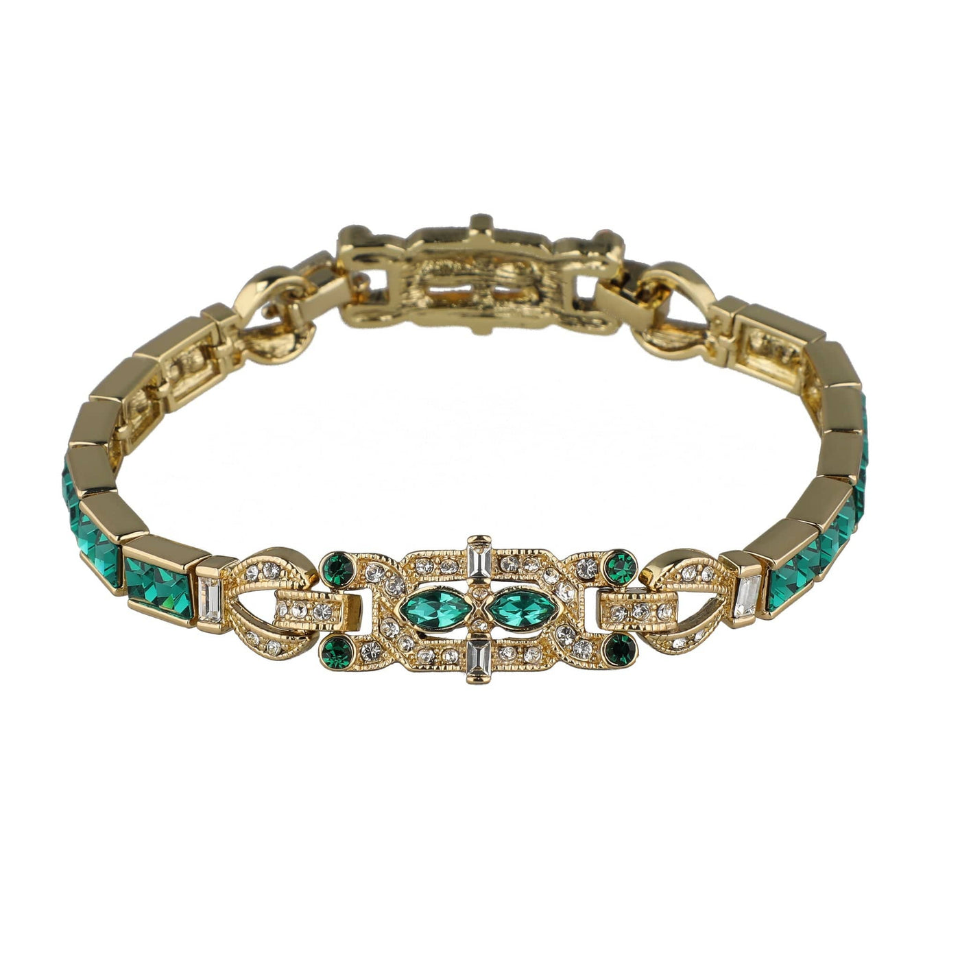 HEIDI DAUS® "It's A Fine Line" Crystal Art Deco Layout Bracelet