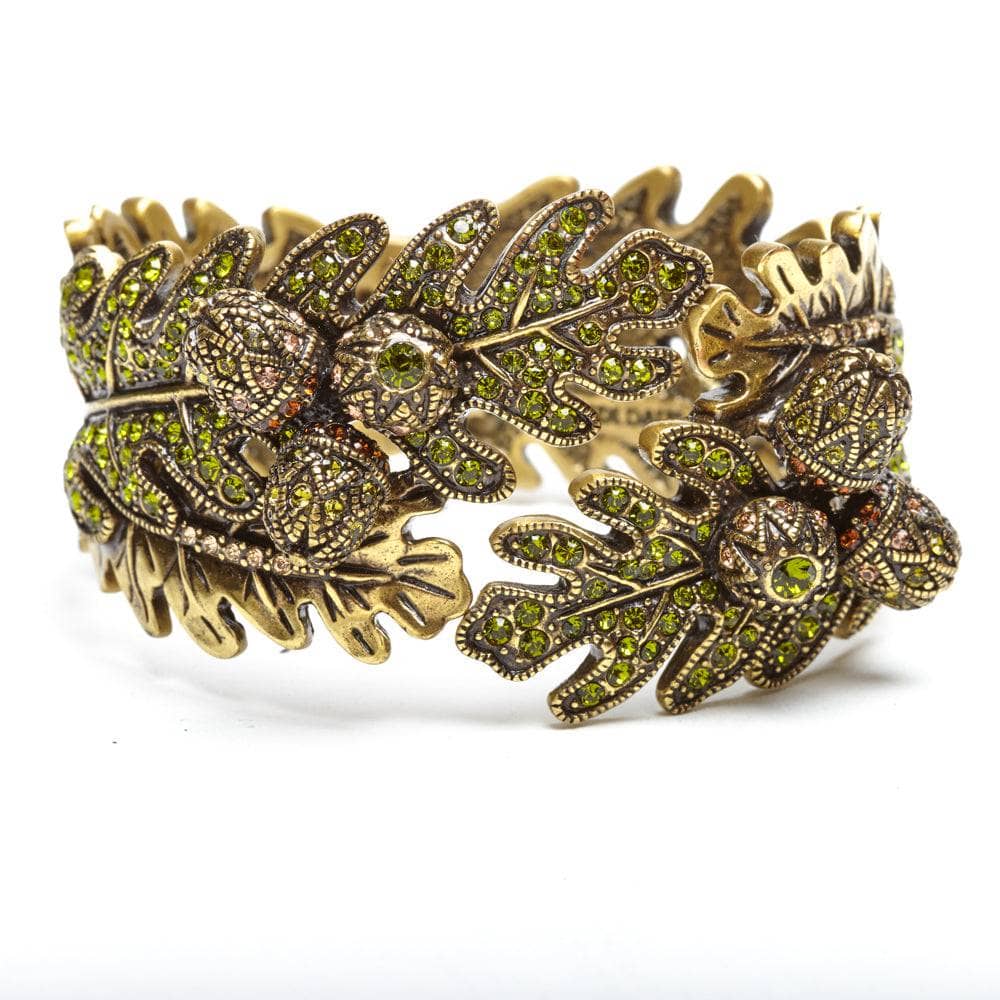 HEIDI DAUS® "Autumn Leaves" Fall Statement Bracelet with Leaf & Acorn Accents