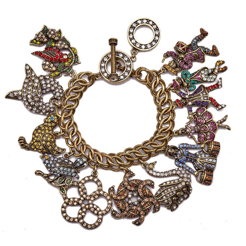 Heidi Daus®"Christmas Countdown" Crystal Chain Charm Toggle Bracelet