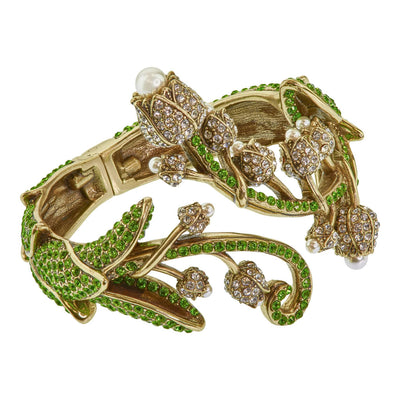 HEIDI DAUS®"Lily of the Valley" Beaded Crystal floral Bracelet