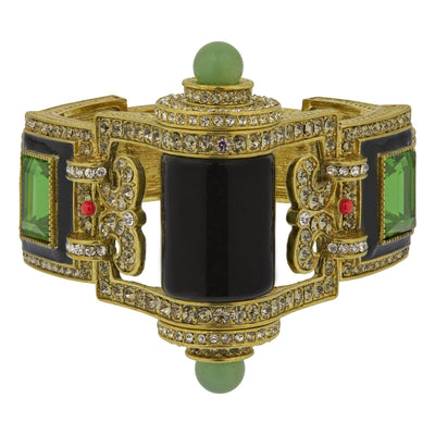 HEIDI DAUS® "Eclectic Combo" Crystal & Enamel Art Deco  Bracelet