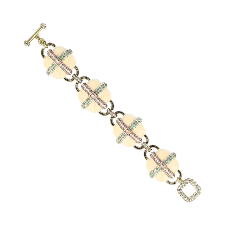 HEIDI DAUS® "South Beach Chic" Crystal & Enamel Art Deco Bracelet