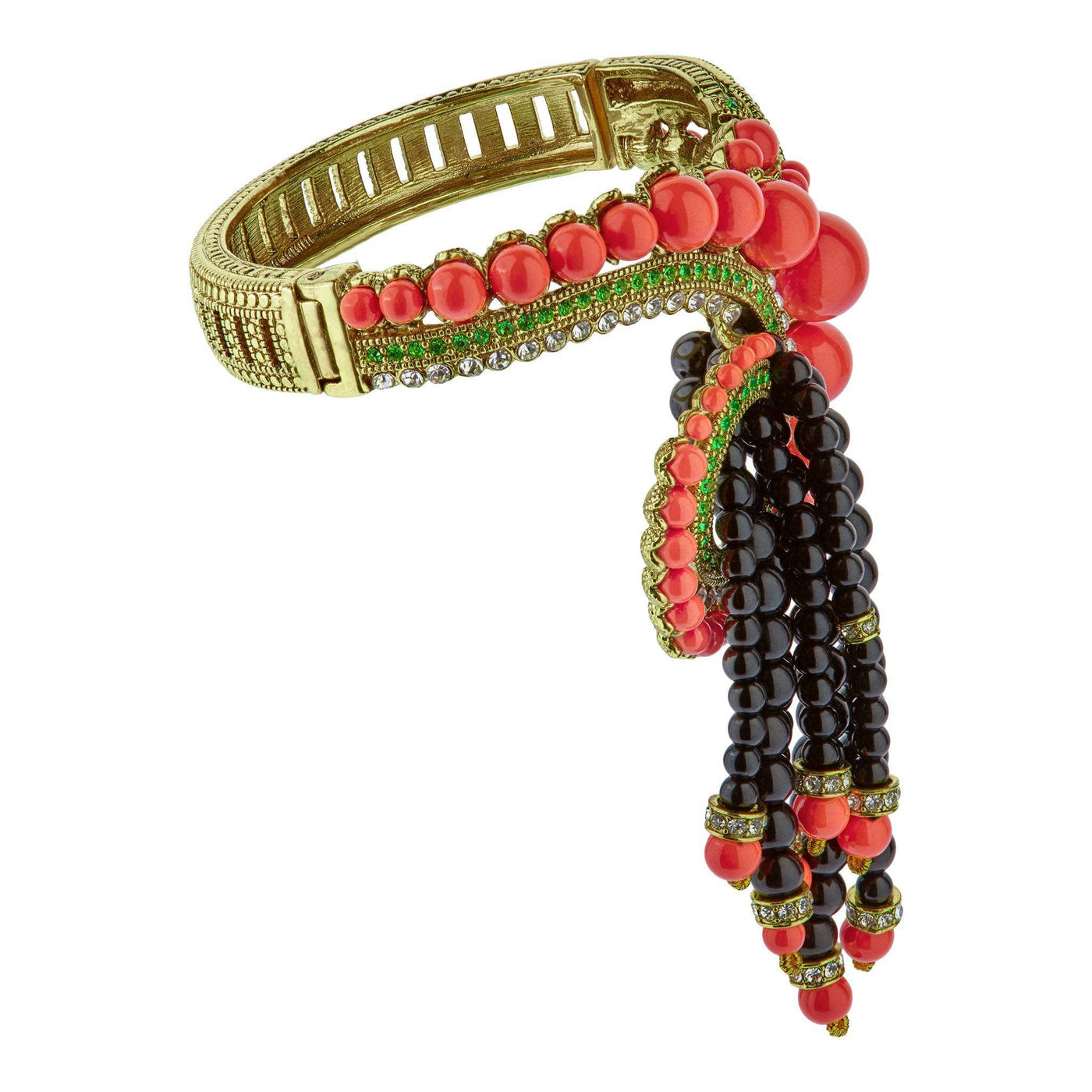 HEIDI DAUS® "Dazzling Drama" Beaded Crystal  Art Deco Tassel Bracelet