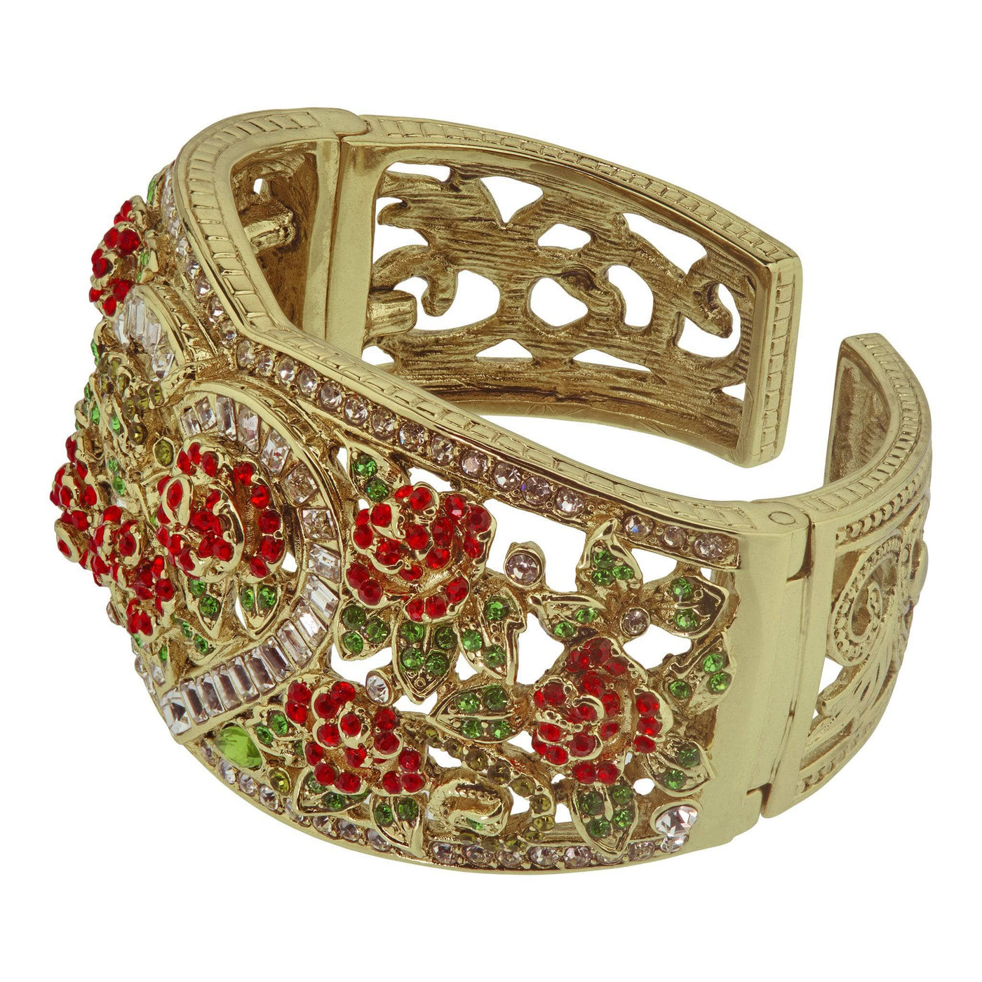 HEIDI DAUS®"Red Queen" Crystal Heart Floral Bracelet