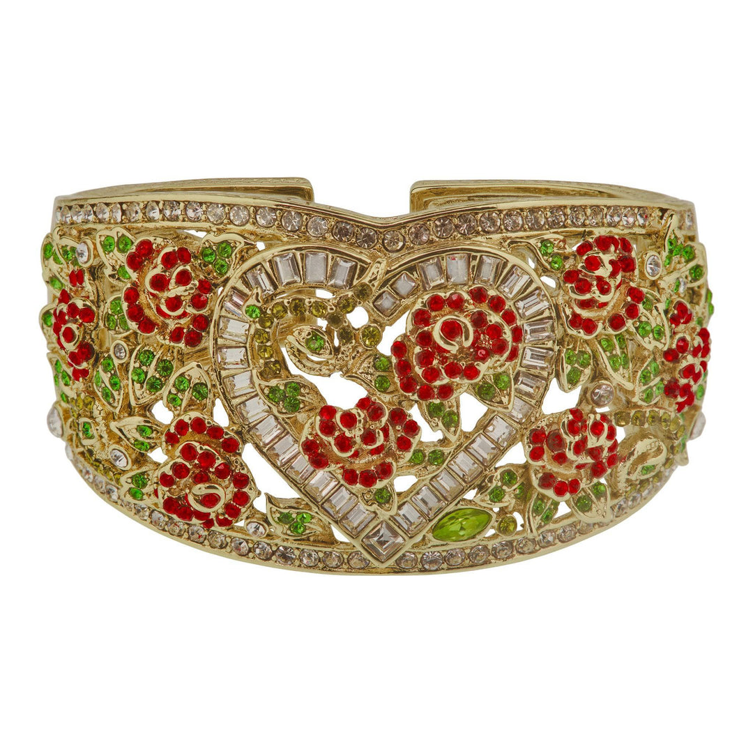 HEIDI DAUS®"Red Queen" Crystal Heart Floral Bracelet HEIDI DAUS®