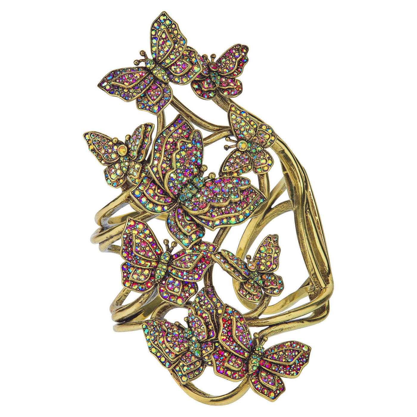 HEIDI DAUS® "Butterfly Ballet" Crystal Butterfly Statement Cuff Bracelet