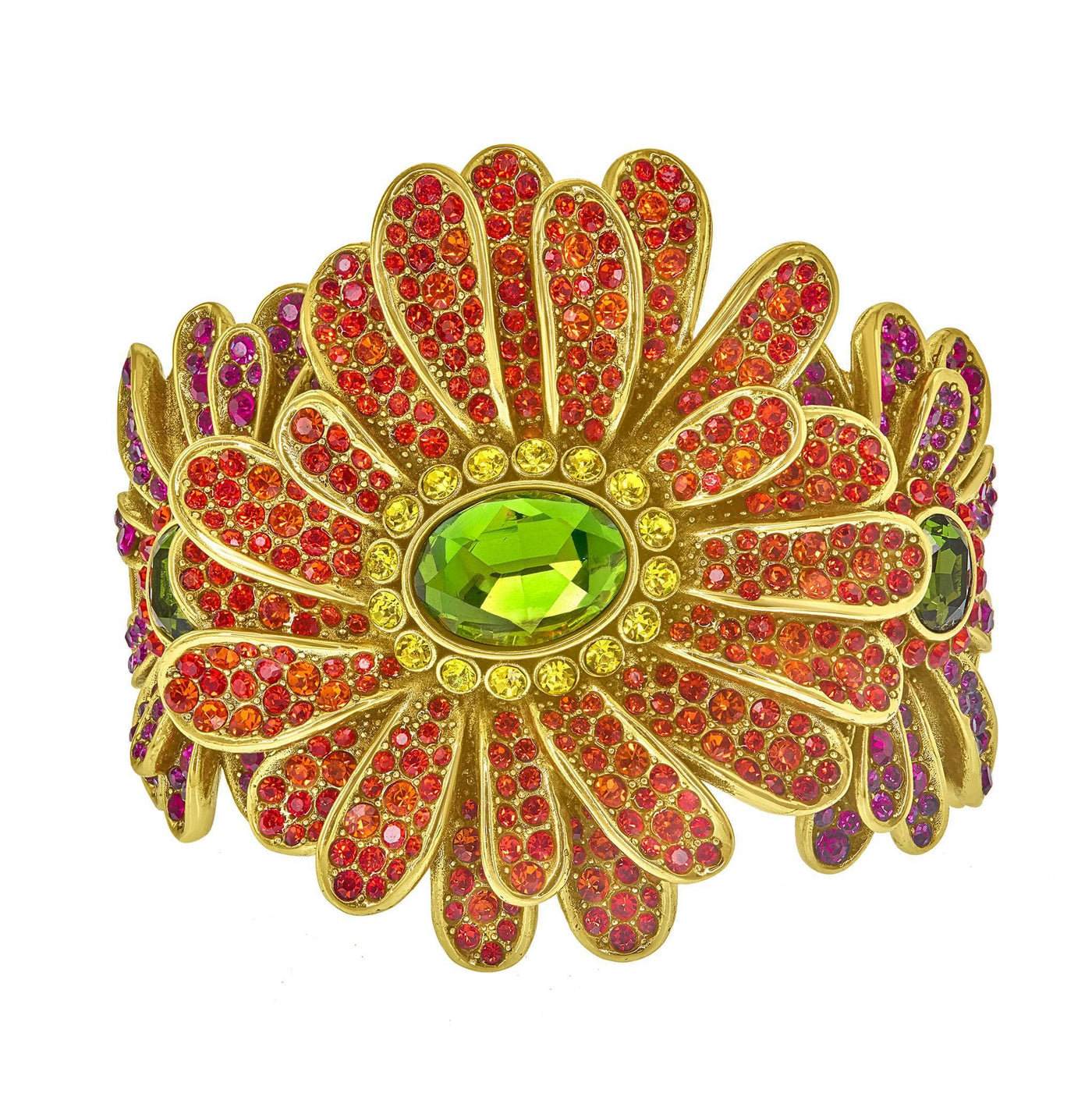 Heidi Daus®"Gerber Daisy Crazy" Crystal Floral Cuff Bracelet